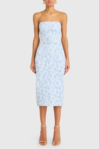 Amanda Uprichard Fae Midi Dress In Flores Brocade