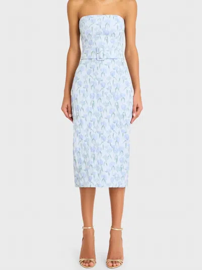 Amanda Uprichard Fae Midi Dress In Flores Brocade
