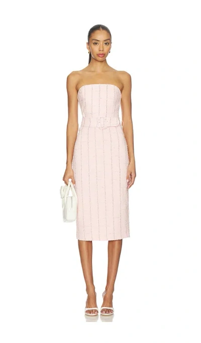 Amanda Uprichard Fae Midi Dress In Pink