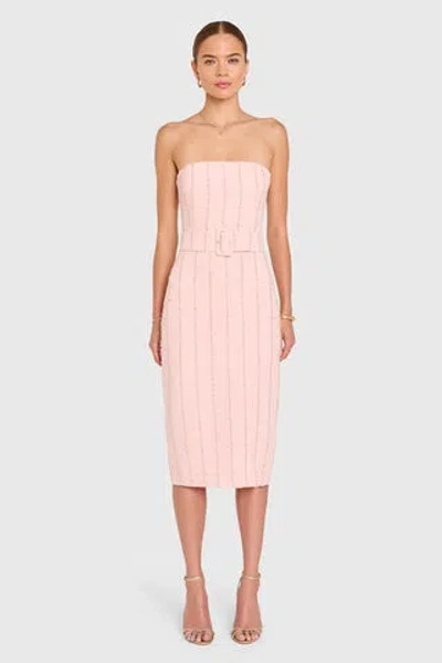 Amanda Uprichard Fae Midi Dress In Pink