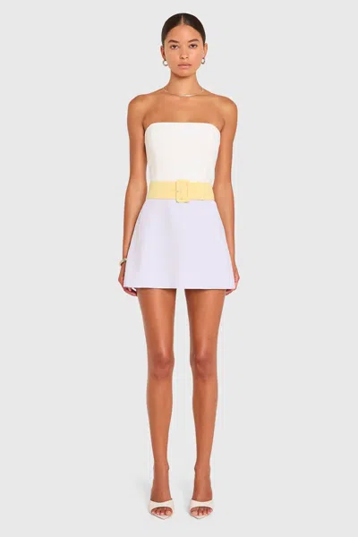 Amanda Uprichard Fae Romper In Ivory Jasmine In White