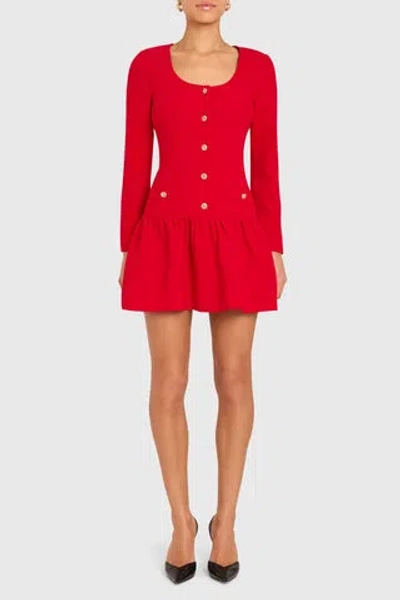 Amanda Uprichard Fallon Dress In Red