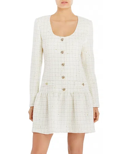 Amanda Uprichard Fallon Dress In White/gold