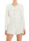 Amanda Uprichard Fallon Romper In White/gold In Multi