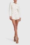 Amanda Uprichard Fallon Romper In White,gold