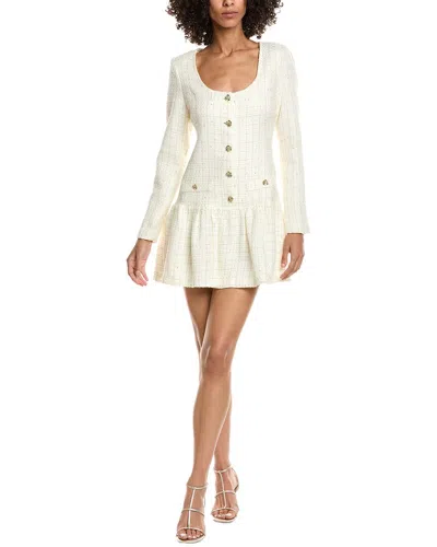 Amanda Uprichard Fallon Wool-blend Dress In White