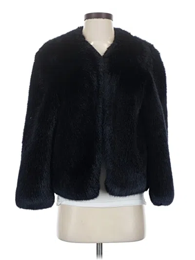 Pre-owned Amanda Uprichard Faux Fur Jacket In Black