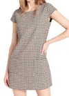 Amanda Uprichard Felice Houndstooth Dress In Destry In Multi