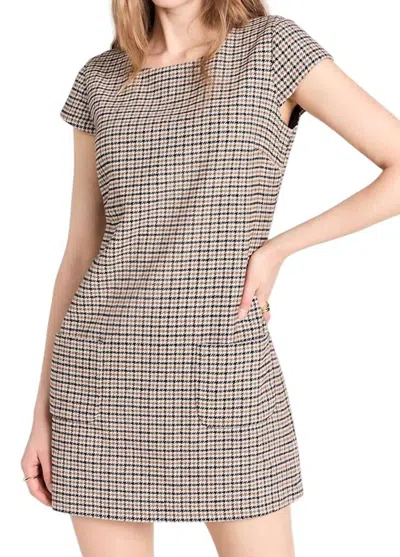 Amanda Uprichard Felice Houndstooth Dress In Destry In Multi