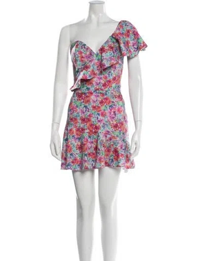 Pre-owned Amanda Uprichard Floral Print Mini Dress In Multi