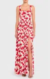 Amanda Uprichard Florence Maxi In Poppy Field In White