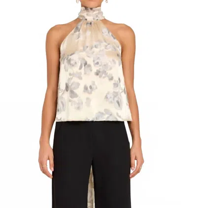Amanda Uprichard Fontana Top In Snow Petal In Multi