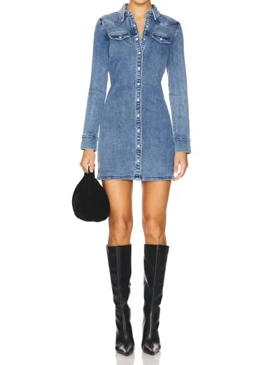 Amanda Uprichard Forrester Dress In Classic Wash In Blue