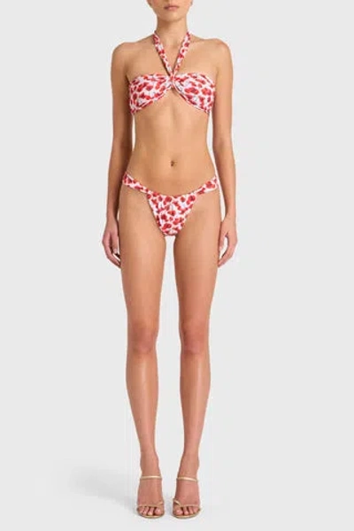 Amanda Uprichard Fortune Bikini Top In Poppy Field