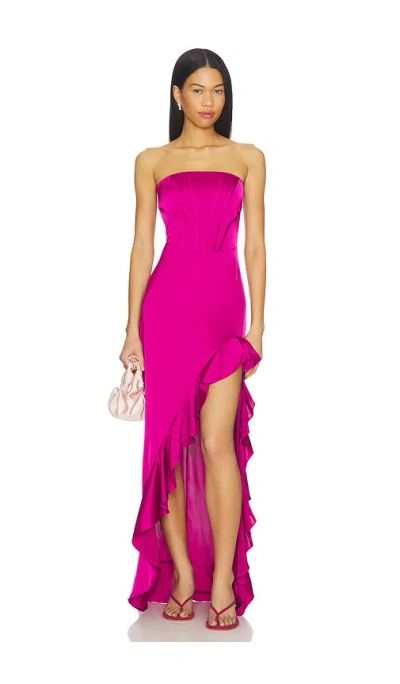 Amanda Uprichard Francesca Maxi Dress In Pink
