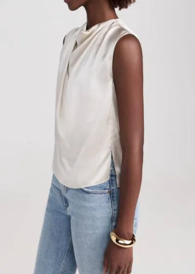 Amanda Uprichard Freya Sleeveless Top In Chalk In White
