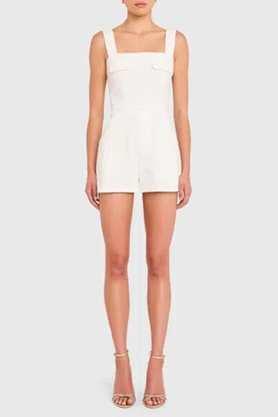 Amanda Uprichard Frida Romper In White Wash