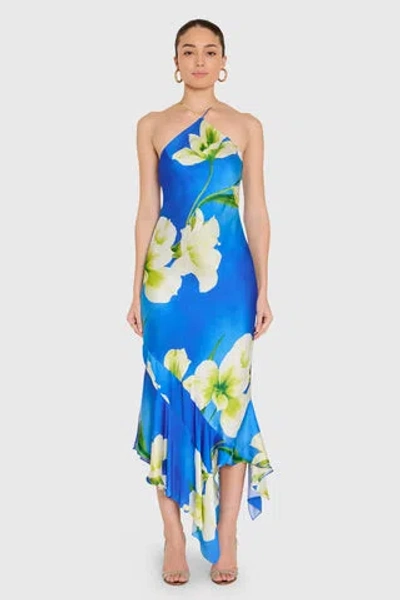 Amanda Uprichard Gabriella Midi Dress In Blue