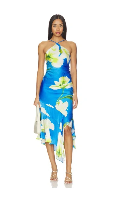 Amanda Uprichard Gabriella Midi Dress In Blue