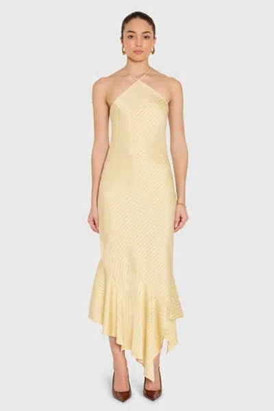 Amanda Uprichard Gabriella Midi Dress In Yellow