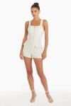 Amanda Uprichard Gage Romper In Beige