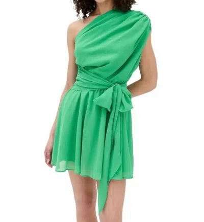 Amanda Uprichard Galleria Mini One Shoulder Dress In Green