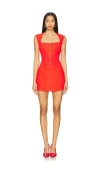 Amanda Uprichard Georgie Skort Romper In 深红色