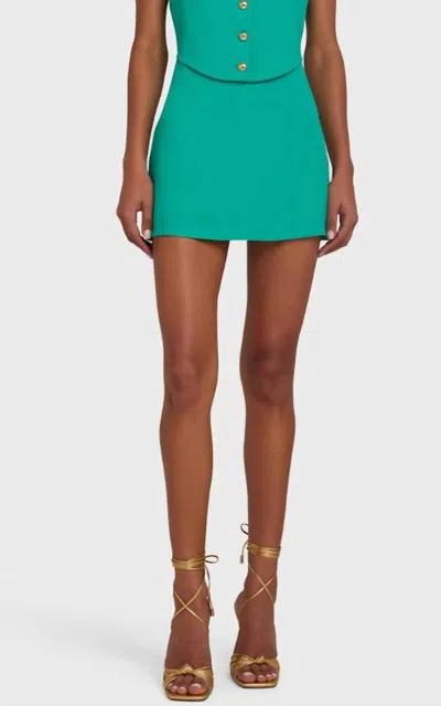 Amanda Uprichard Georgie Skort Romper In Seafoam In Green