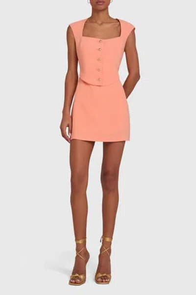 Amanda Uprichard Georgie Skort Romper In Nectarine