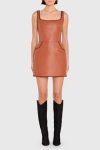 Amanda Uprichard Ginger Skort Romper In Brown