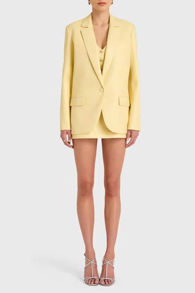Amanda Uprichard Grady Blazer In Cornsilk In Yellow
