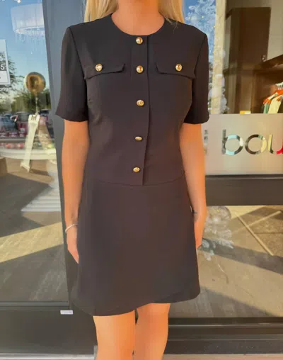 Amanda Uprichard Greer Mini Dress In Black In Brown