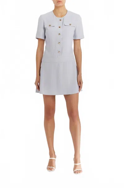 Amanda Uprichard Greer Mini Dress In Moonstone In Blue