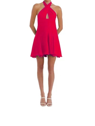 Amanda Uprichard Gwenna Mini Dress In Begonia In Red