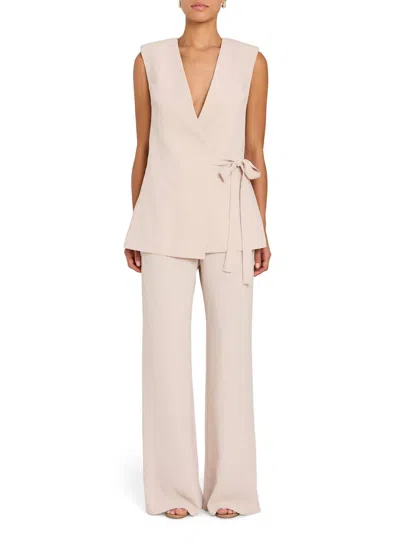 Amanda Uprichard Halcyon Vest In Bone In Pink