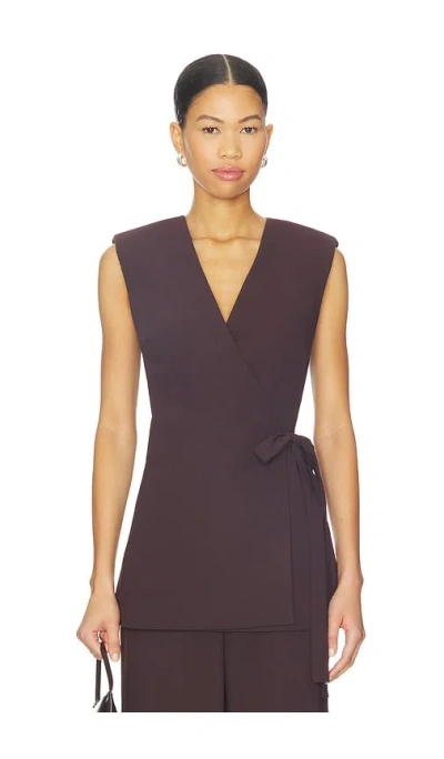 Amanda Uprichard Halcyon Vest In Burgundy