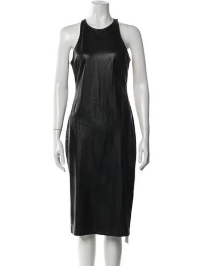 Pre-owned Amanda Uprichard Halterneck Knee-length Dress In Gray