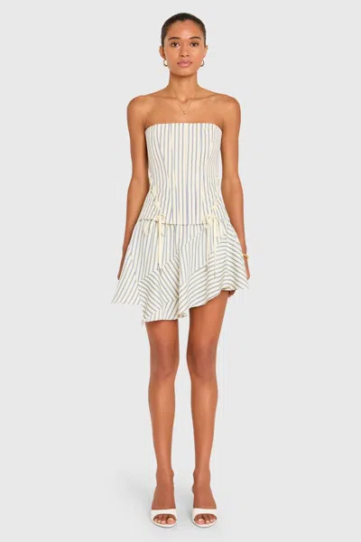 Amanda Uprichard Hathaway Skort In Oxford Blue Stripe In Multi