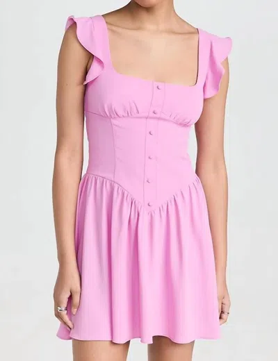 Amanda Uprichard Holland Dress In Carnation In Red