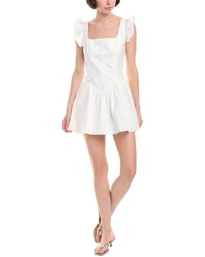 Amanda Uprichard Clydette Mini Dress In Neutral