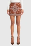 Amanda Uprichard Hope Skirt In Brown