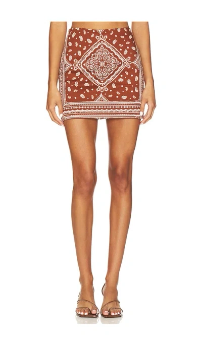 Amanda Uprichard Hope Skirt In Brown