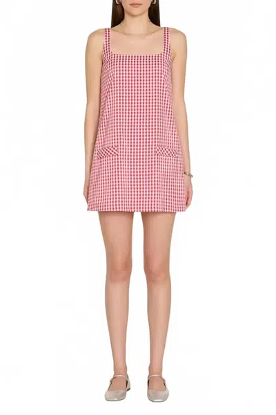 Amanda Uprichard Indy Mini Dress In Red White In Pink