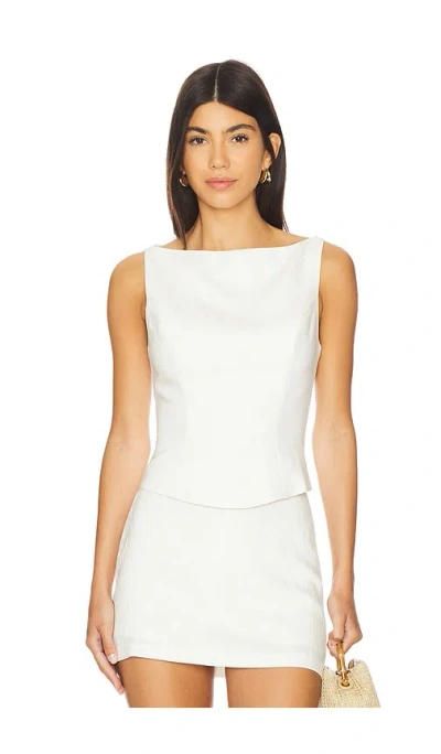 Amanda Uprichard X Revolve Ines Top In Ivory