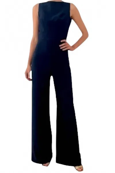 Amanda Uprichard Ines Jumpsuit In Navy In Blue