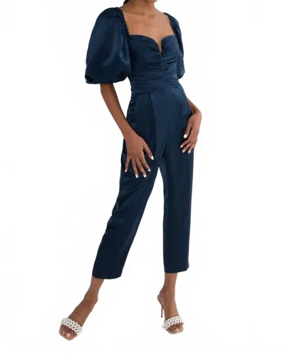 Amanda Uprichard Ink Santucci Jumpsuit In Blue