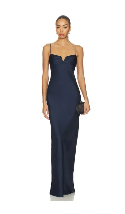 Amanda Uprichard Ira Maxi Dress In Blue