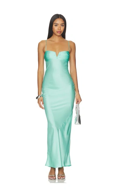 Amanda Uprichard Ira Maxi Dress In Green
