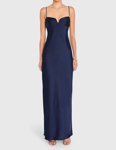 Amanda Uprichard Ira Maxi Dress In Ink In Blue