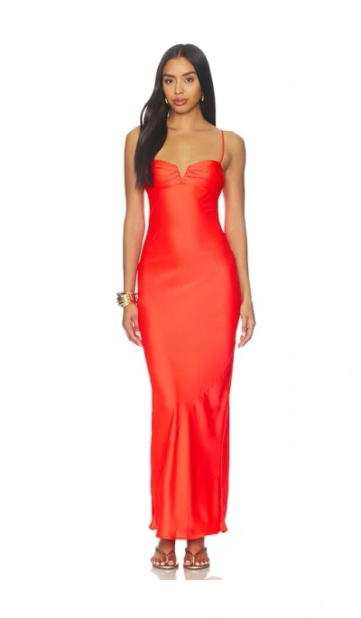 Amanda Uprichard Ira Maxi Dress In Red